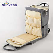 Sunveno Open-Wide Diaper Bag Backpack Multifunction Travel Bag Large Capacity