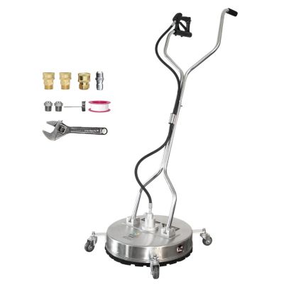 EDOU Direct Dual Handle Pressure Washer Surface Cleaner 20" With Wheels Stainless