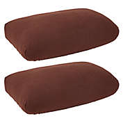 Juvale 2 Pack Stretch Outdoor Cushion Covers for Patio Furniture and Sofas, Reversible (Medium, Dark Brown)