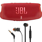 JBL Charge 5 Bluetooth Speaker (Red) + JBL T110 in Ear Headphones