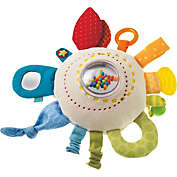 HABA Teether Cuddly Rainbow Round - Soft Activity Toy with Rattling & Teething Elements