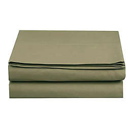 Elegant Comfort Flat Sheet 1500 Thread Count  Quality 1-Piece Flat in Green