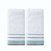 Saturday Knight Ltd Go Round Soft Terry Design Bath Hand Towel Set - 2 Piece - 16x26", Natural