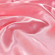 Stock Preferred 1Pc Satin Silk Fitted Sheet with Deep Pocket King in Pink