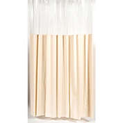 Carnation Home Fashions Shower Stall-Sized "Window" Shower Curtain - Ivory 54" x 78"