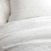 Dormify Eyelash Fringe Comforter and Sham set - Full/Queen - White
