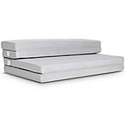 Slickblue 4 Inch Folding Sofa Bed Foam Mattress with Handles-Queen Size