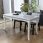 vidaXL vidaXL Dining Table 45.7x26x30 High Gloss White