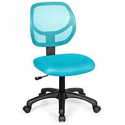 Costway Low-back Computer Task Office Desk Chair with Swivel Casters-Green