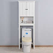 Zimtown Over The Toilet Storage Cabinet with 2 Doors & Adjustable Shelves in White