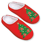 Collections Etc Women&#39;s  Light Up Christmas Slippers in Red Medium
