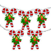 Northlight 10-Count Candy Cane Christmas Light Set - 6ft White Wire