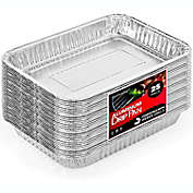 Stock Your Home Disposable Aluminum Foil Drip Pan, 1.25" Tall - 25 Count