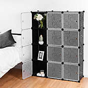 Costway DIY 12 Cube Portable Closet Storage Organizer w/ Doors