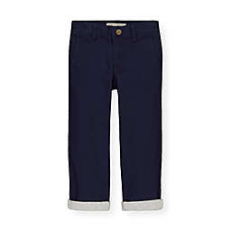 Hope & Henry Boys' Lined Chino Pant, Stretch Navy with Light Gray Heather Jersey Lining, 3