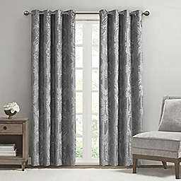 JLA Home SUNSMART Total Blackout Grommet Top Curtain Panel with Grey Finish