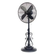 Deco Home Accents 50" Black Ebony Adjustable Outdoor Standing Fan