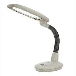 Sunpentown EasyEye Energy Saving Desk Lamp with Ionizer - Grey (2-tube)