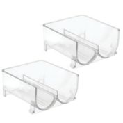 mDesign Plastic Water Bottle Storage Organizer Rack