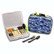 Bentology Lunch Box Combo Kit - Includes Bento Box, Insulated Sleeve Cover, and Utensils - Camouflage Design