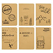 Paper Junkie 12 Pack A6 Kraft Notebooks, Kids Travel Journal, 80 Lined Pages (4 x 5.75 In)