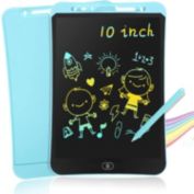Link Kids LCD 10inch Color Writing Doodle Board Tablet Electronic Erasable Reusable Drawing Pad Educational & Learning Toy - Light Blue
