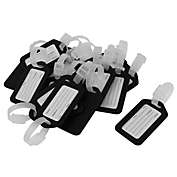 Unique Bargains Plastic Suitcase Name Label Travel Luggage Tags 20 Pieces Black White, Luggage Identifiers with Name ID Card and Transparent Window to Quickly Spot Luggage Suitcase