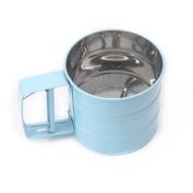 Kitcheniva 1-Pack Stainless Steel Mesh Flour Icing Sugar Sifter Sieve Strainer Cup Baking, Blue