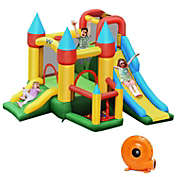 Slickblue Kids Inflatable Dual Slide Jumping Castle with 780W Blower