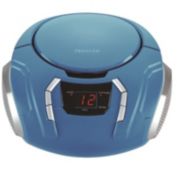 Proscan - BoomBox / Portable CD Player With AM/FM Radio and AUX Input, Blue