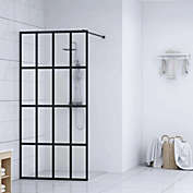 Home Life Boutique Walk-in Shower Screen Tempered Glass 39.4"x76.8"