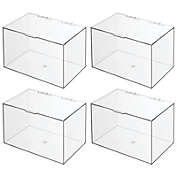 mDesign Plastic Bathroom Stackable Storage Container Box with Lid - Clear
