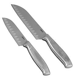 Oster Edgefield 2 Piece Stainless Steel Santoku Knife Set