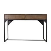 AndMakers Ohio 47 in. 2-Drawer Rustic Industrial Wood Home Office Desk in Ash Grey