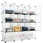 Inq Boutique 16-Cube Storage Shelf Cube Shelving Bookcase Bookshelf Organizing Closet Toy Organizer Cabinet RT