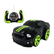 Gear&#39;d Up Remote Control Ford Mustang - Bandit Black with Green Stripes