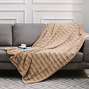 Cheer Collection Ultra Cozy & Soft Faux Fur Blanket - Assorted Colors and Sizes - Sand - 108x88