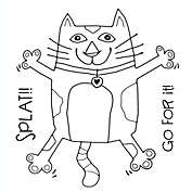 Woodware Craft Collection Woodware Clear Stamps  Splat Cat