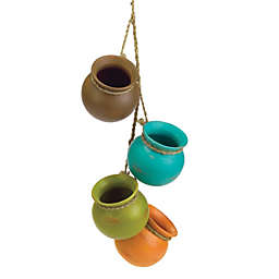 koehler Home Decor Kitchen Decorative Dangling Santa Fe Mini Hanging Ceramic Pots