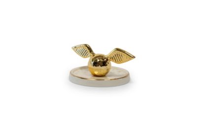 Harry Potter Golden Snitch Ceramic Trinket Tray   Quidditch-Themed Gold Decor Accents   Storage Dish For Jewelry, Accessories, Keys, Small Valuables   4 Inches