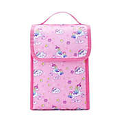 Unicorn Print Backpack With Lunch Bag And Pencil Bag - Pink