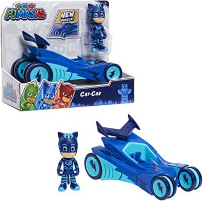 PJ Masks Catboy & Cat-Car, 2-Piece Articulated Action Figure and Vehicle Set, Blue, by Just Play