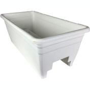 The HC Companies 204764 Spx24Db0A10 Akro White Deck Rail Box Planter, 24
