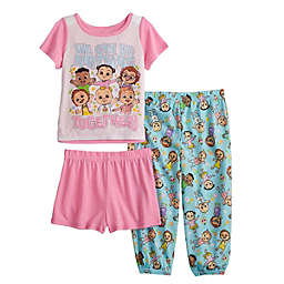 Cocomelon 3 Piece Girl's Pajamas Set