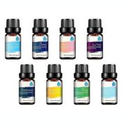 Pursonic Blends of 100% Pure Essential Aromatherapy Oils Gift Set-8 Pack , 10ML