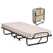Costway Extra Guest Folding Bed with Memory Foam Mattress