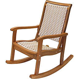 Outdoor Interiors Ash Wicker and Eucalyptus Rocking Chair