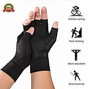 Aptoco Large Half-Finger Joint Pain Relief Compression Gloves