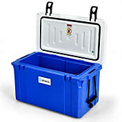 Costway 58 Quart Leak-Proof Portable Cooler  Ice Box for Camping-Blue