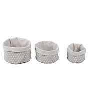 Jessar - Set of 3 Collapsible Fabric Storage Basket, Grey